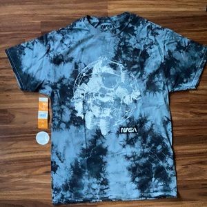 Tye dye black NASA Tshirt medium NWT